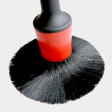 5 PIECE SOFT BRISTLE, WOOD HANDLE WHEEL, LUG NUT, & INTERIOR BRUSH SET